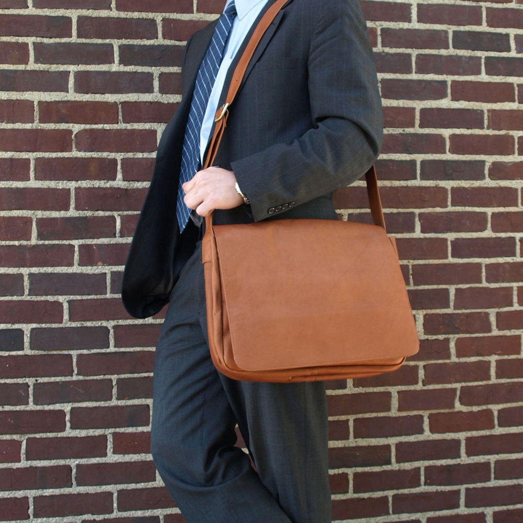 Yosemite Leather Laptop Messenger Bag - Lg
