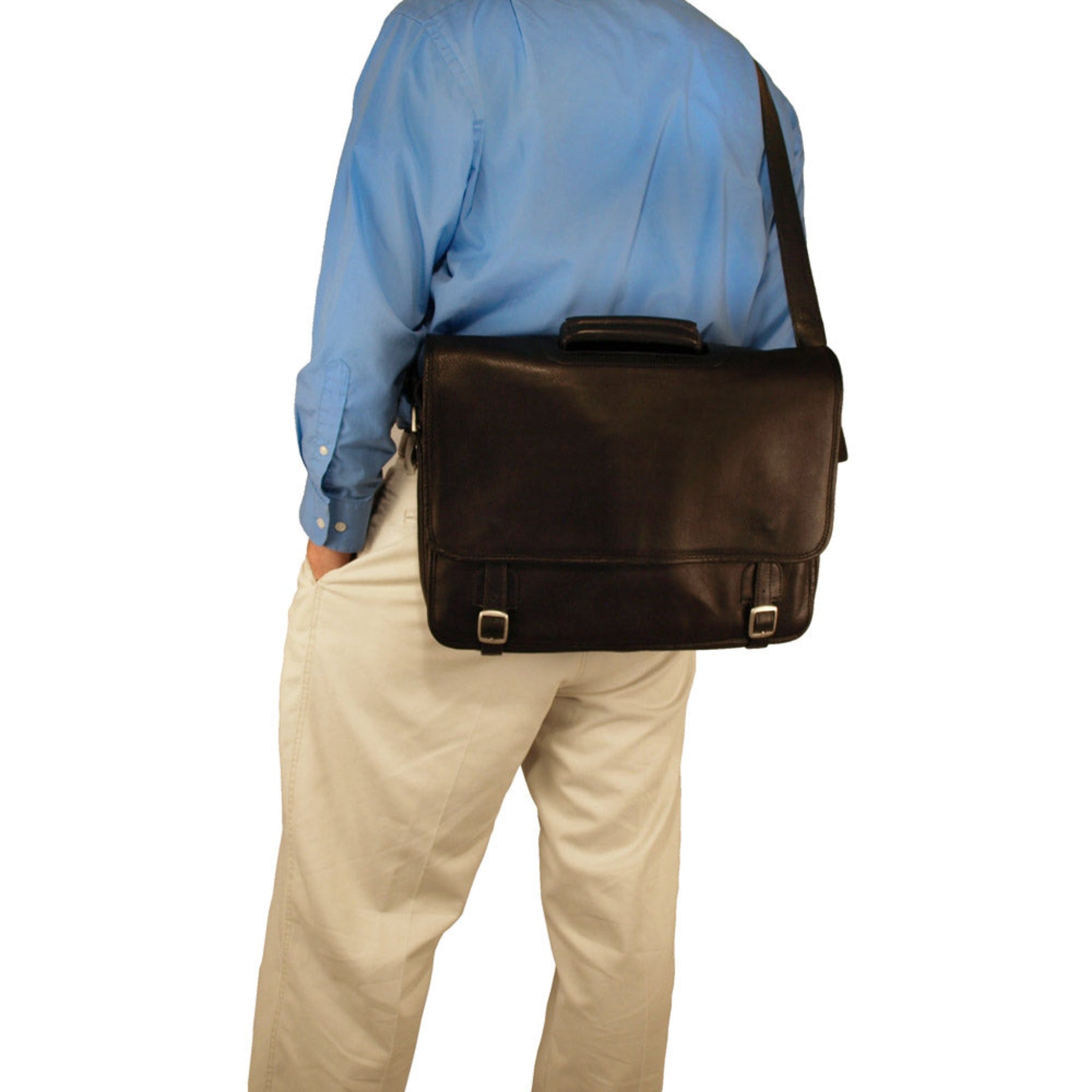 Grammercy Park Leather Laptop Brief