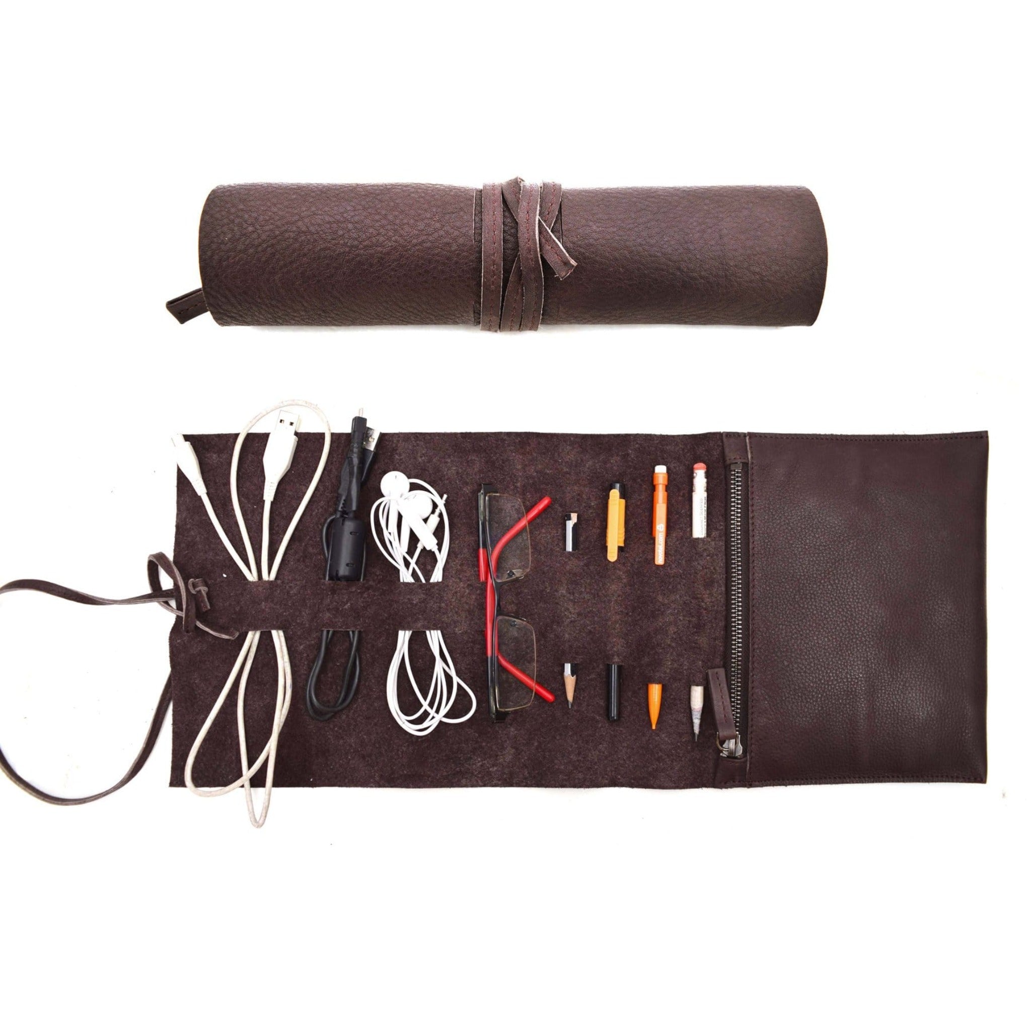 Leather Tech and Accessory Roll