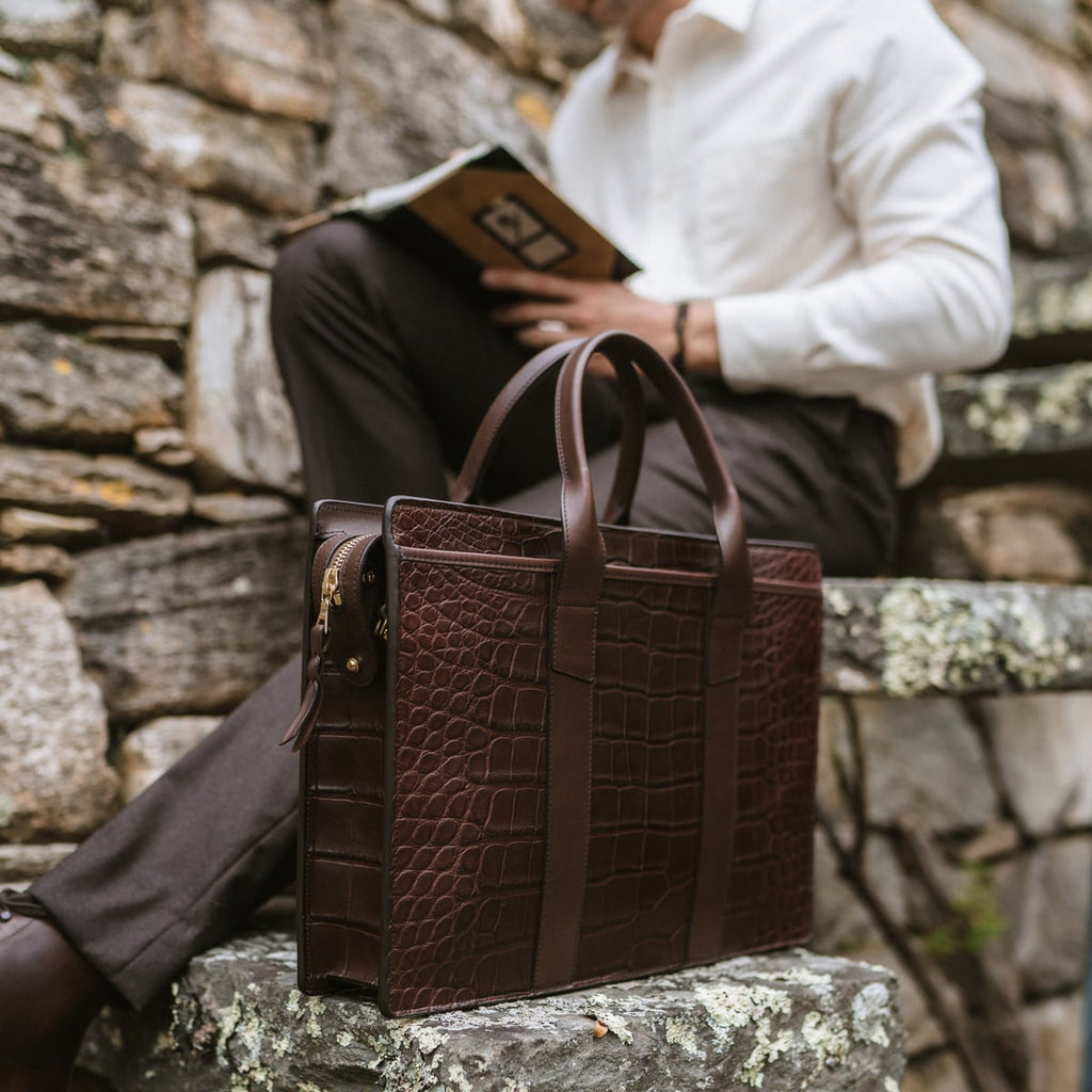 Alligator Zip-Top Briefcase