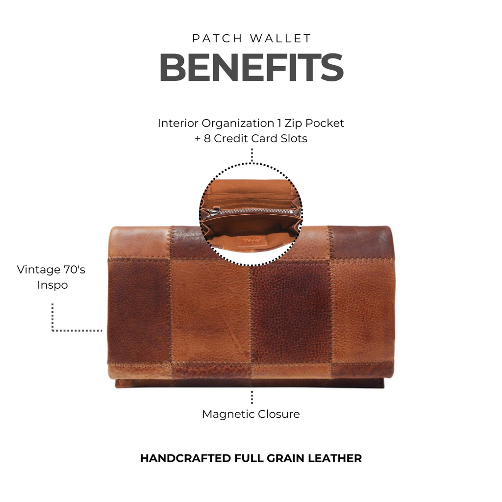 Leather Patch Wallet