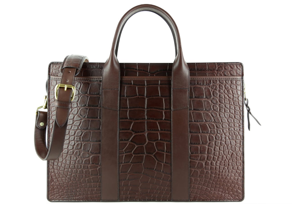 Alligator Zip-Top Briefcase