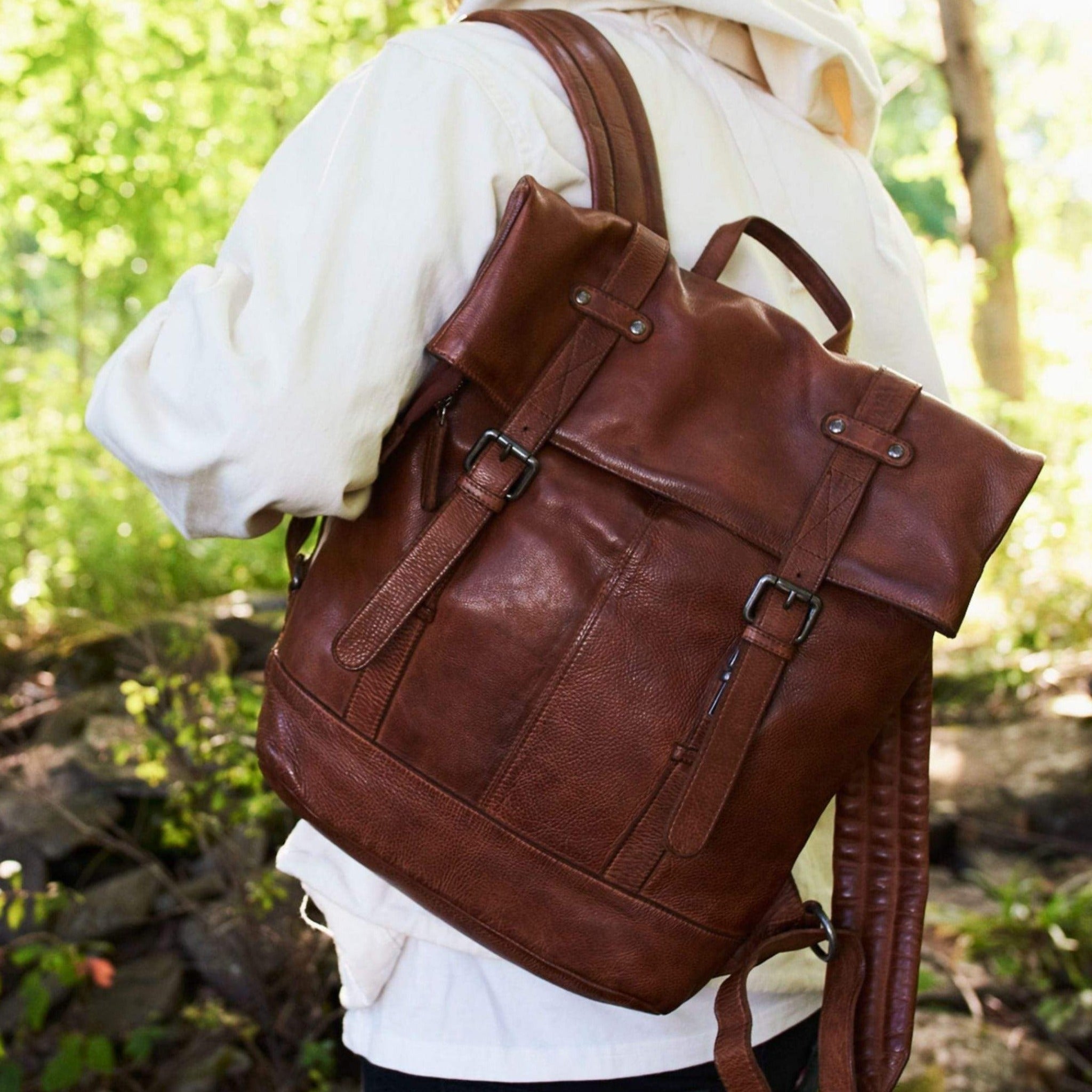 Barcelona Leather Backpack